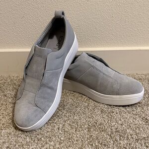 TOMS Women’s Amber Light Gray Suede Laceless Sneakers